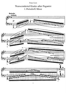 Große Etüden nach Paganini für Klavier, S.141