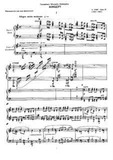 Klavierkonzert in a-moll. Bearbeitung für zwei Klaviere, vierhändig, Op.16