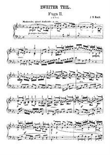 Wohltemperierte Klavier, Zweiter Teil. Fuge II, BWV 871