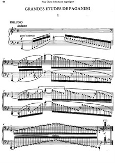 Grosse Etüde Nr.1 nach Paganini, S.141