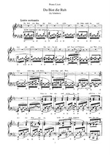 Du bist die Ruh. Klaviertranskription über Thema von F. Schubert, S.558 No.3