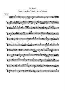 Violinkonzert Nr.1 in a-moll – Bratschenstimme, BWV 1041