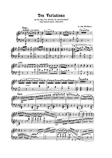 Zehn Variationen über das Duett "La stessa, la stessissima" aus Antonio Salieris Oper "Falstaff" für Klavier (B-Dur)