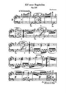 Elf neue Bagatellen, Bagatelle in D-Dur, op.119 No.3