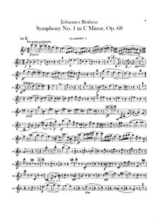 Sinfonie Nr.1 – Klarinettenstimmen, Op.68