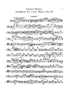 Sinfonie Nr.1 – Fagott- und Kontrafagottstimmen, Op.68