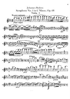 Sinfonie Nr.1 – Violinstimme I, Op.68