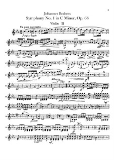 Sinfonie Nr.1 – Violinstimme II, Op.68