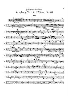 Sinfonie Nr.1 – Kontrabassstimme, Op.68