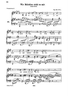 Wie Melodien zieht es mir (A-dur), Op.105 No.1