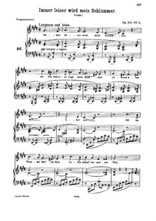 Immer leiser wird mein Schlummer (cis-moll), Op.105 No.2