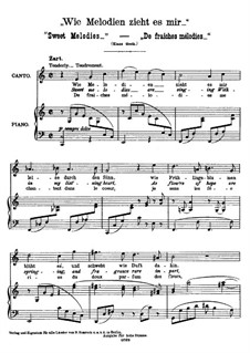Wie Melodien zieht es mir für hohe Stimme und Klavier, Op.105 No.4