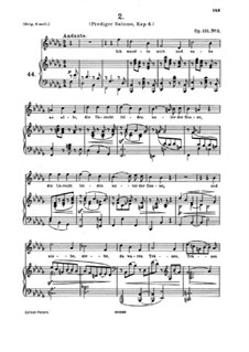 Vier ernste Gesänge. Prediger Salomo, Kap.4 (b-moll), Op.121 No.2