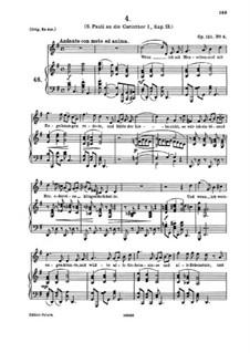 Vier ernste Gesänge. S. Pauli an die Corinther, Kap.13 (G-dur), Op.121 No.4