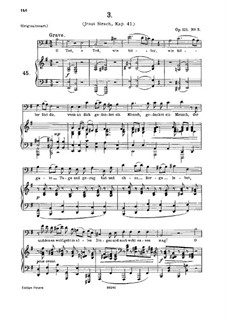 Vier ernste Gesänge. Jesus Sirach, Kap.41 (e-moll), Op.121 No.3