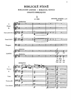 Biblische Lieder für Stimme und Orchester, B.189 Op.99