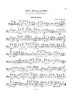 Xerxes. Arie 'Warf je ein Blüh'n', für Cello und Klavier – Cellostimme, HWV 40