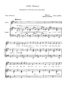 Song (Dolores) 'The Queen of the Philippine Islands' from Musical Comedy 'Florodora'