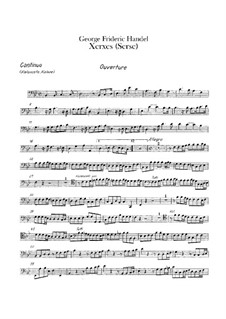 Xerxes – Basso Continuo Stimme, HWV 40