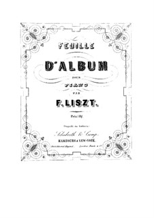 Die Zelle in Nonnenwerth, für Klavier, S.274