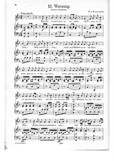 Warnung Mozart Score