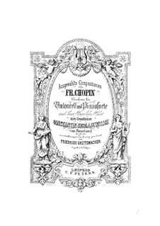 Etüde Nr.6. Bearbeitung für Cello und Klavier, Op.10