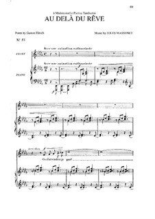 Au delà du rêve: In D Flat Major by Jules Massenet