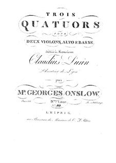 Drei Streichquartette Nr.10-12, Op.10: Stimmen by Georges Onslow