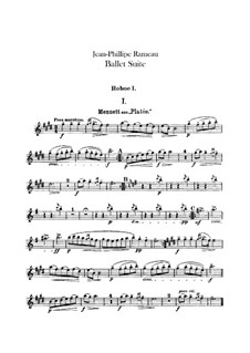 Ballettsuite über 'Platée' und 'Les fêtes d'Hébé' – Oboen- und Englischhornstimmen