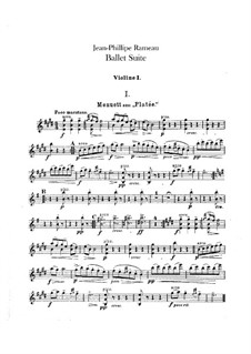 Ballettsuite über 'Platée' und 'Les fêtes d'Hébé': Violinstimmen by Jean-Philippe Rameau