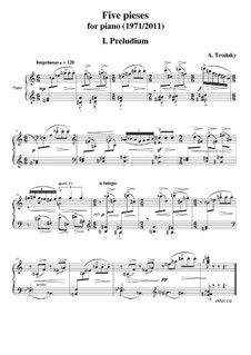 Five Pieces (1981/2011): For piano by Arkadi Troitsky