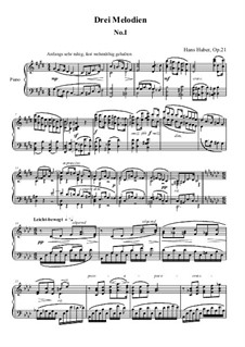 Melodie No.1 aus Drei Melodien, Op.21 No.1