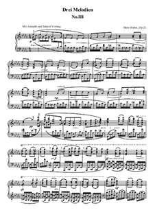 Melodie No.3 aus Drei Melodien, Op.21 No.3