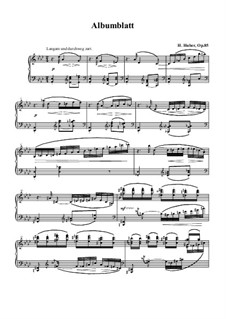 Albumblatt aus Acht Klavierstücken, Op.85 No.7