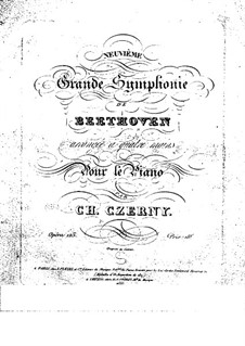 Sinfonie Nr.9. Bearbeitung für Klavier, vierhändig, Op.125