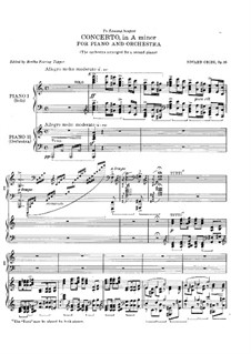 Klavierkonzert in a-Moll (für zwei Klaviere, vierhändig), Op.16