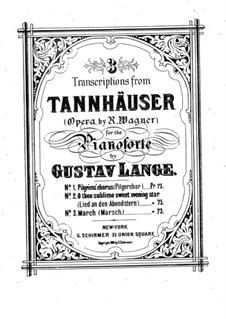 Marsch aus 'Tannhäuser und der Sängerkrieg auf Wartburg', Op.75 No.3