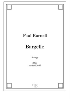 Bargello, for strings: Vollpartitur by Paul Burnell