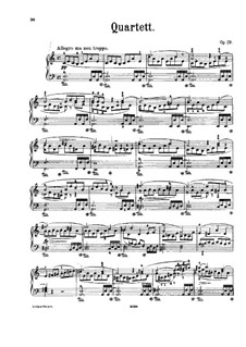 Quartett (Streichquartett Schubert's für das Klavier), Op.29