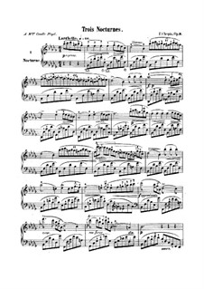 Drei Nocturnes für Klavier, Op.9
