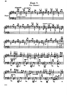 Grosse Etüde Nr.5 nach Paganini 'La chasse' für Klavier, S.141