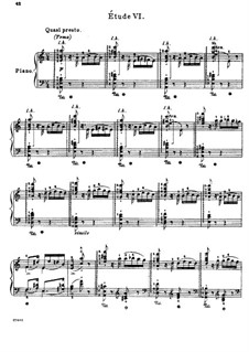 Grosse Etüde Nr.6 nach Paganini für Klavier, S.141
