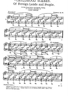 Kinderszenen. Klavierstücke, Op.15