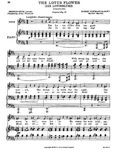 Die Lotosblume (Deutsche und Englisch Texte), Op.25 No.7