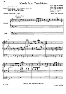 Tannhäuser. Marsch, für Orgel, WWV 70