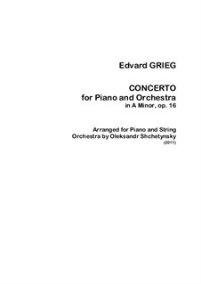 Edvard Grieg. Klavierkoncert a moll, Op.16