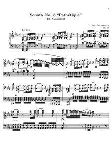 Sonate Nr.8 in c-Moll für Klavier. Teil I, Op.13