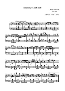 Impromptu in f-Moll für Klavier, D.935 Op.142 No.4