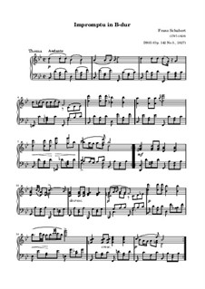 Impromptu in B-Dur für Klavier, D.935 Op.142 No.3