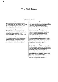 The Black Decree: The Black Decree by Unknown (works before 1850)